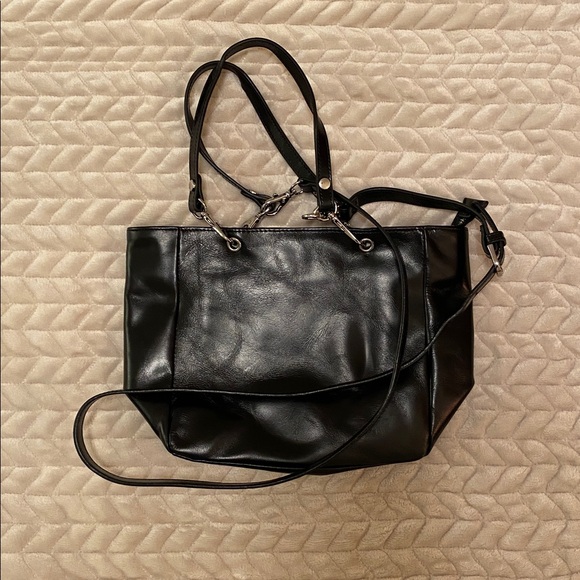 Two Opening Ceremony Leather Purses- Black and Yellow Python/Snake - Picture 8 of 10